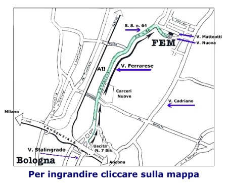 Mappa stradale ubicazione Ditta Fem Srl